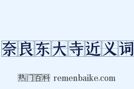 奈良东大寺近义词是什么意思的图片